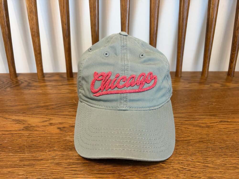 Legacy Chicago Embroidered Dad Hat Sage Green Pink